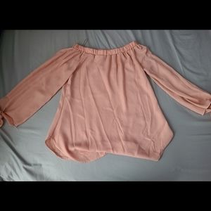 Size M Pink off the shoulder long sleeve top